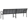 Double steel and WPC garden bench 231 cm by , garden benches - Ref: Foro24-366538, Price: 318,34 €, Discount: %