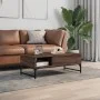 Brown metal engineered wood coffee table 100x50x35 cm by , Coffee table - Ref: Foro24-845395, Price: 68,06 €, Discount: %