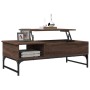 Brown metal engineered wood coffee table 100x50x35 cm by , Coffee table - Ref: Foro24-845395, Price: 68,89 €, Discount: %