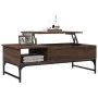 Mesa de centro madera ingeniería metal marrón 100x50x35 cm de , Mesas de centro - Ref: Foro24-845395, Precio: 68,06 €, Descue...