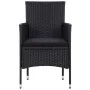 4-piece garden furniture set and black synthetic rattan cushions by vidaXL, Garden sets - Ref: Foro24-45891, Price: 231,92 €,...