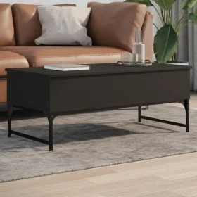 Couchtisch aus Holzwerkstoff und schwarzem Metall, 100 x 50 x 40 cm von , Couchtisch - Ref: Foro24-845376, Preis: 77,45 €, Ra...