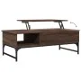 Mesa de centro madera ingeniería metal marrón 100x50x35 cm de , Mesas de centro - Ref: Foro24-845395, Precio: 68,06 €, Descue...