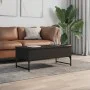 Engineered wood and black metal coffee table 100x50x40 cm by , Coffee table - Ref: Foro24-845376, Price: 77,45 €, Discount: %