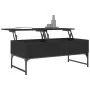 Engineered wood and black metal coffee table 100x50x40 cm by , Coffee table - Ref: Foro24-845376, Price: 77,45 €, Discount: %