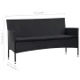 4-piece garden furniture set and black synthetic rattan cushions by vidaXL, Garden sets - Ref: Foro24-45891, Price: 231,92 €,...