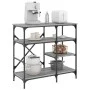 Küchenregal, Holztechnik, graues Metall, 90 x 40 x 84 cm von , Behälter für Küchenutensilien - Ref: Foro24-845424, Preis: 78,...