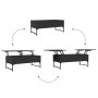 Mesa de centro de madera ingeniería y metal negro 100x50x40 cm de , Mesas de centro - Ref: Foro24-845376, Precio: 78,12 €, De...
