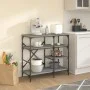 Küchenregal, Holztechnik, graues Metall, 90 x 40 x 84 cm von , Behälter für Küchenutensilien - Ref: Foro24-845424, Preis: 78,...