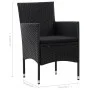 4-piece garden furniture set and black synthetic rattan cushions by vidaXL, Garden sets - Ref: Foro24-45891, Price: 231,92 €,...