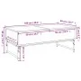 Engineered wood and black metal coffee table 100x50x40 cm by , Coffee table - Ref: Foro24-845376, Price: 77,45 €, Discount: %