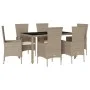7-piece garden dining set with beige synthetic rattan cushions by , Garden sets - Ref: Foro24-3277572, Price: 556,68 €, Disco...