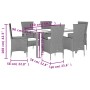 7-piece garden dining set with beige synthetic rattan cushions by , Garden sets - Ref: Foro24-3277572, Price: 580,98 €, Disco...