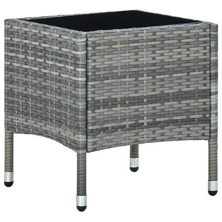 Grauer Gartentisch aus synthetischem Rattan, 40 x 40 x 45 cm von vidaXL, Gartentische - Ref: Foro24-45902, Preis: 50,51 €, Ra...