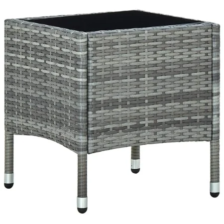Grauer Gartentisch aus synthetischem Rattan, 40 x 40 x 45 cm von vidaXL, Gartentische - Ref: Foro24-45902, Preis: 54,90 €, Ra...