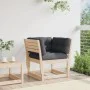 Garden sofa with armrests and cushions in solid pine wood by , Outdoor sofas - Ref: Foro24-844694, Price: 91,79 €, Discount: %