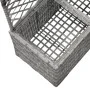 Trellis and flowerbed 2 pots gray synthetic rattan 58x30x107 cm by vidaXL, Pots and planters - Ref: Foro24-46934, Price: 94,8...