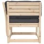 Garden sofa with armrests and cushions in solid pine wood by , Outdoor sofas - Ref: Foro24-844694, Price: 91,79 €, Discount: %