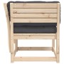 Gartensofa mit Armlehnen und Kissen aus massivem Kiefernholz von , Outdoor-Sofas - Ref: Foro24-844694, Preis: 92,63 €, Rabatt: %
