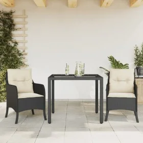 3-piece garden dining set with black synthetic rattan cushions by , Garden sets - Ref: Foro24-3211842, Price: 283,70 €, Disco...