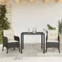 Set comedor de jardín 3 pzas con cojines ratán sintético negro de , Conjuntos de jardín - Ref: Foro24-3211842, Precio: 283,21...