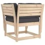 Garden sofa with armrests and cushions in solid pine wood by , Outdoor sofas - Ref: Foro24-844694, Price: 91,79 €, Discount: %