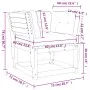 Garden sofa with armrests and cushions in solid pine wood by , Outdoor sofas - Ref: Foro24-844694, Price: 91,79 €, Discount: %