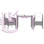 3-teilige Garten-Essgruppe mit schwarzen Kissen aus synthetischem Rattan von , Gartensets - Ref: Foro24-3211842, Preis: 292,6...