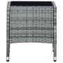 Mesa de jardín ratán sintético gris 40x40x45 cm de vidaXL, Mesas de jardín - Ref: Foro24-45902, Precio: 56,02 €, Descuento: %