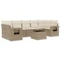 Garden sofa set with beige cushions 8 pcs PE rattan by , Garden sets - Ref: Foro24-3219937, Price: 573,85 €, Discount: %