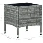 Grauer Gartentisch aus synthetischem Rattan, 40 x 40 x 45 cm von vidaXL, Gartentische - Ref: Foro24-45902, Preis: 54,90 €, Ra...