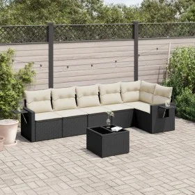 7-piece garden dining set and black synthetic rattan cushions by , Garden sets - Ref: Foro24-3220195, Price: 425,36 €, Discou...