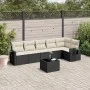 7-piece garden dining set and black synthetic rattan cushions by , Garden sets - Ref: Foro24-3220195, Price: 425,36 €, Discou...