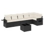 Set de comedor de jardín 7 pzas y cojines ratán sintético negro de , Conjuntos de jardín - Ref: Foro24-3220195, Precio: 397,9...
