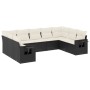Set de sofás de jardín 8 piezas y cojines ratán sintético negro de , Conjuntos de jardín - Ref: Foro24-3220595, Precio: 494,72 €