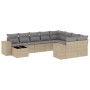 Garden sofa set with beige cushions 10 pieces synthetic rattan by , Garden sets - Ref: Foro24-3223058, Price: 582,78 €, Disco...