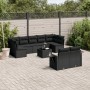 Gartensofa-Set 10-teilig mit schwarzen synthetischen Rattankissen von , Gartensets - Ref: Foro24-3220624, Preis: 626,14 €, Ra...