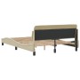 Estructura de cama con cabecero de tela color crema 140x190 cm de , Camas y somieres - Ref: Foro24-373170, Precio: 179,35 €