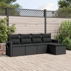 5-piece garden furniture set and black synthetic rattan cushions by , Garden sets - Ref: Foro24-3220084, Price: 317,12 €, Dis...