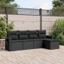 5-teiliges Gartenmöbel-Set und schwarze synthetische Rattankissen von , Gartensets - Ref: Foro24-3220084, Preis: 300,20 €, Ra...