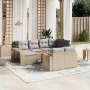 11-piece garden sofa set with beige synthetic rattan cushions by , Garden sets - Ref: Foro24-3228919, Price: 594,28 €, Discou...