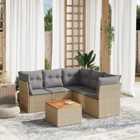 Garden sofa set with beige cushions mix 6 pieces PE rattan by , Garden sets - Ref: Foro24-3255968, Price: 387,60 €, Discount: %