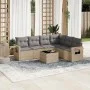 7-piece garden sofa set and beige synthetic rattan cushions by , Garden sets - Ref: Foro24-3220218, Price: 445,36 €, Discount: %