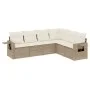 Juego de sofás jardín con cojines 6 pzas ratán sintético beige de , Conjuntos de jardín - Ref: Foro24-3220207, Precio: 424,47...