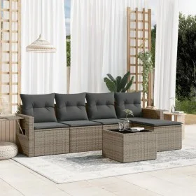 6-teiliges Gartenmöbel-Set und graue synthetische Rattankissen von , Gartensets - Ref: Foro24-3220099, Preis: 341,18 €, Rabat...