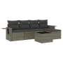 Set de muebles de jardín 6 pzas y cojines ratán sintético gris de , Conjuntos de jardín - Ref: Foro24-3220099, Precio: 341,20...