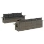 9-teiliges Gartenmöbel-Set und graue synthetische Rattankissen von , Gartensets - Ref: Foro24-3219949, Preis: 558,97 €, Rabat...