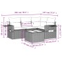 9-teiliges Gartenmöbel-Set und graue synthetische Rattankissen von , Gartensets - Ref: Foro24-3219949, Preis: 564,47 €, Rabat...