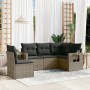 Juego de sofás jardín con cojines 5 pzas ratán sintético gris de , Conjuntos de jardín - Ref: Foro24-3220169, Precio: 325,82 ...