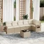 7-piece garden sofa set and beige synthetic rattan cushions by , Garden sets - Ref: Foro24-3220197, Price: 477,01 €, Discount: %